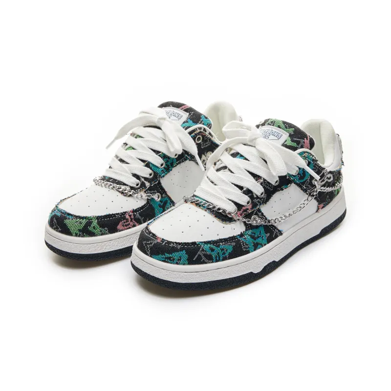 LAZY BONS Anti-Slip Wear-Resistant Lightweight Breathable Height Increasing Low-Top Skateboard Shoes Unisex-8