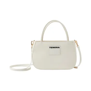 Tenera Eco Friendly Vegan Leather Azpilicueta One Shoulder Handbag Unisex Milk White