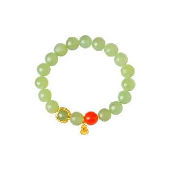 GOLDFISH ALLEY Hetian Jade Bracelets Pale Greenish White Jade Women's