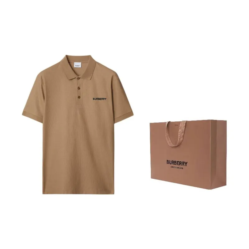 Burberry SS24 Polo Shirt Men's Camel-2