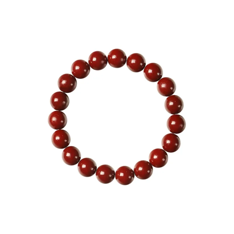 Ryukyu Reconstructed Cinnabar Jade Bracelets Unisex-12
