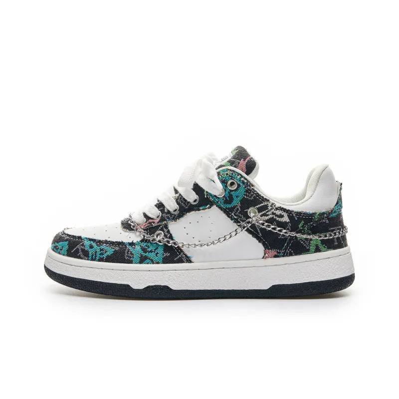 LAZY BONS Anti-Slip Wear-Resistant Lightweight Breathable Height Increasing Low-Top Skateboard Shoes Unisex-6