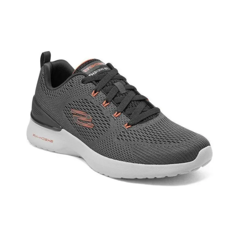 Skechers Skech Air Dynamight Cushioning Wear Resistant Low Top Casual Shoes Men's Charcoal Gray-3
