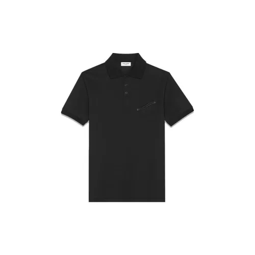 SAINT LAURENT Polo Shirts Men Black