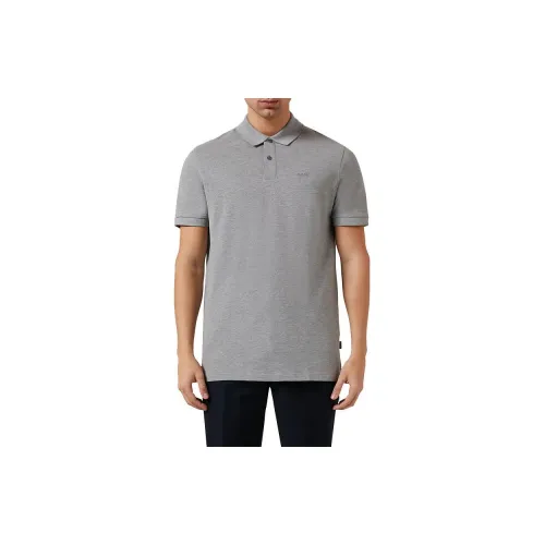 HUGO BOSS Polo Shirts Men Gray