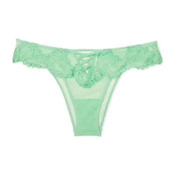 Victoria's Secret DREAM ANGELS Boho Floral Embroidery Underpants Women's 1 Pack Grass Green