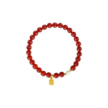 BAGGL Reconstructed Cinnabar Jade Bracelets Women's