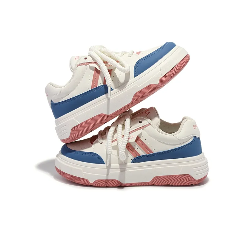 Miss Zhang Cushioning Height Increasing Low-Top Skateboard Shoes Women's White Silver-33