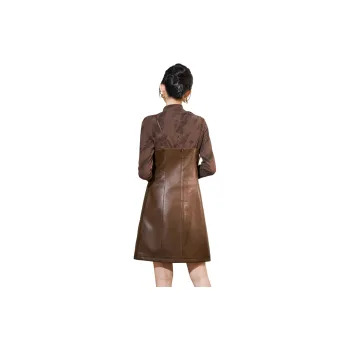 SMEN Slip Dresses Women's Coffee