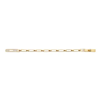 HERMES 18K Gold Diamonds Bracelets Women's Gold
