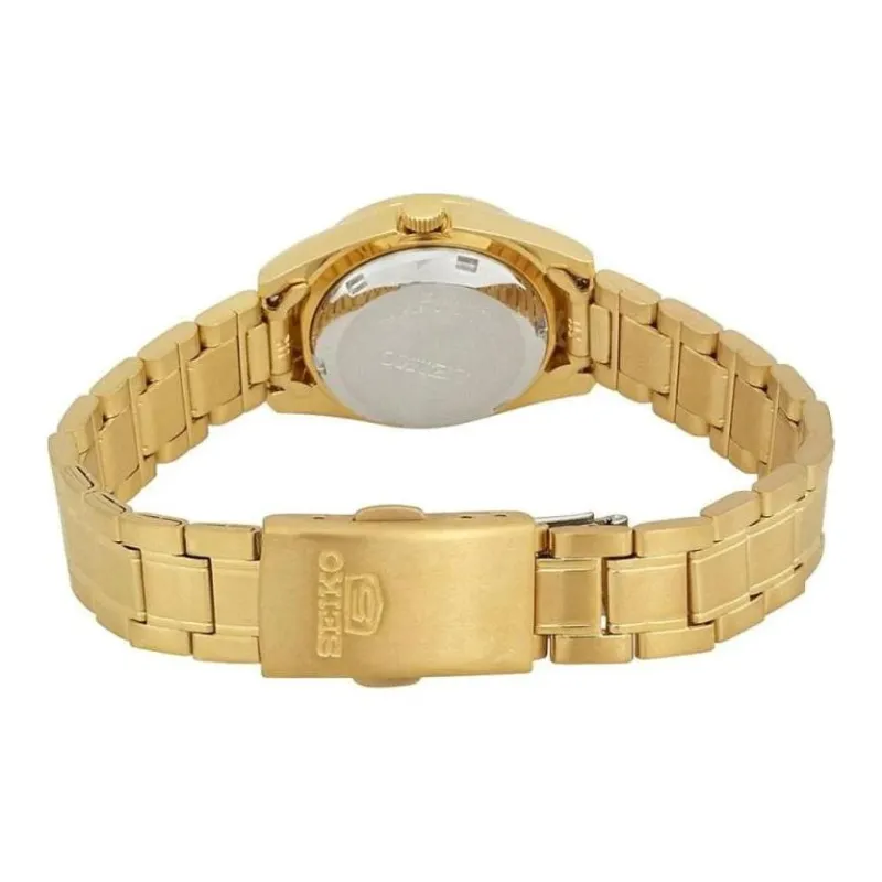 SEIKO Automatic Mechanical Movement Stainless Steel Strap Watch Women's Watch Gold Dial SYMK20K1-1