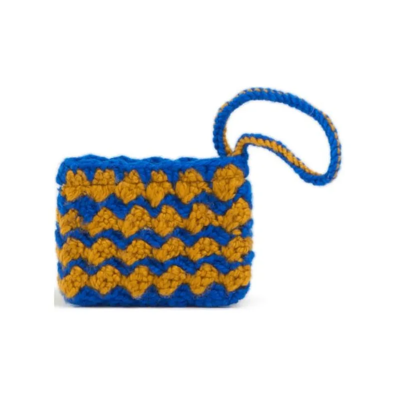 MARNI Acrylic Crochet Woven Clutch Mini Women's Brown-1