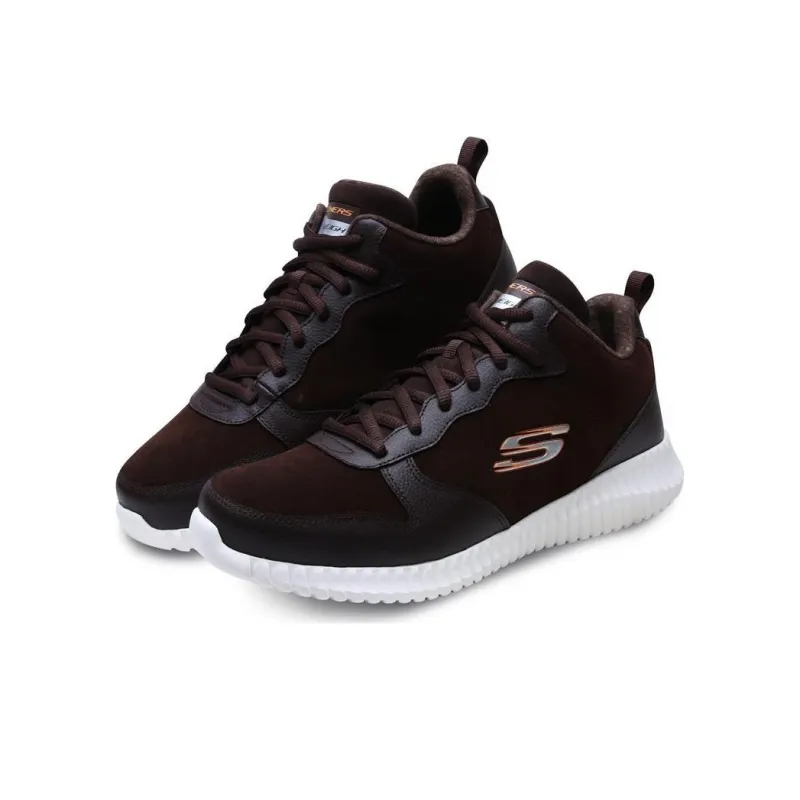 Skechers Cushioned Slip-Resistant Low-Top Running Shoes Men's Chocolate-2
