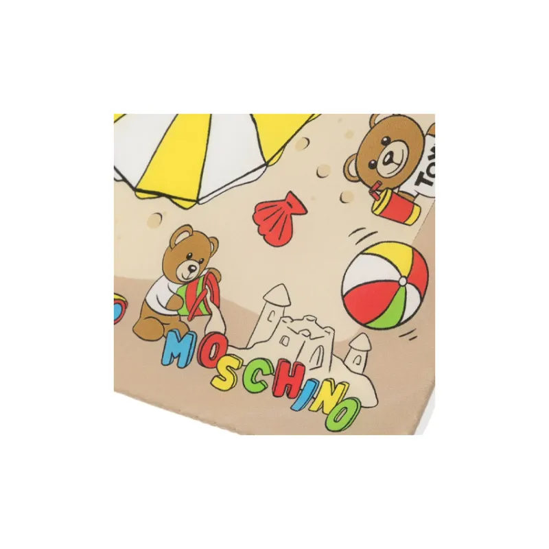 MOSCHINO Teddy Bear Silk Scarf-2