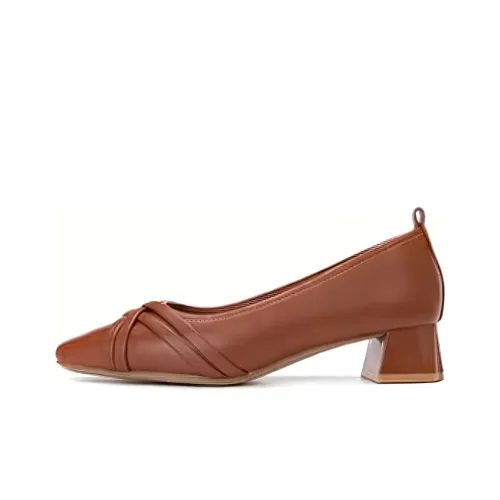 AOKANG High Heels Women's Brown