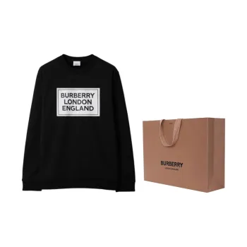 Burberry Fawson Logo Print Crewneck Sweatshirt