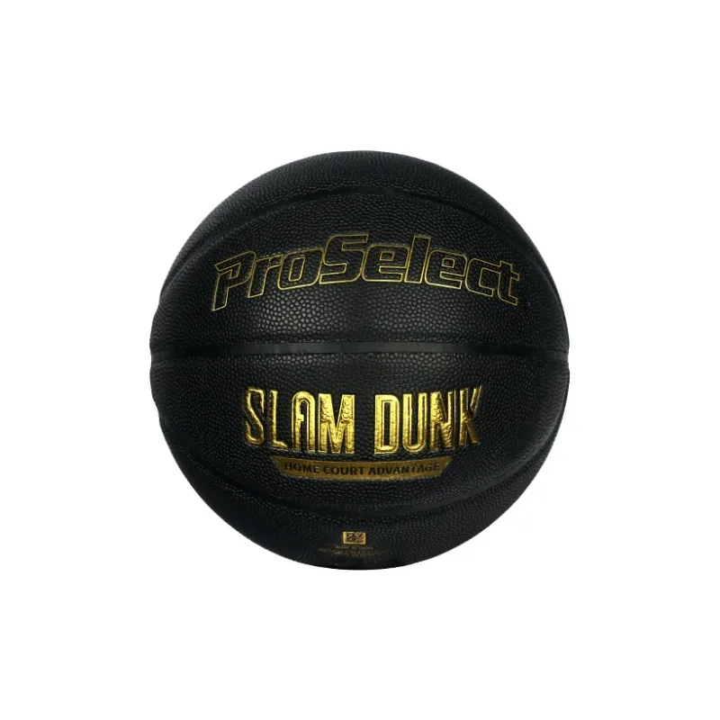 ProSelect Exclusive Series PU Basketball Black Gold Size 7 Ball Training Competition Unisex-1