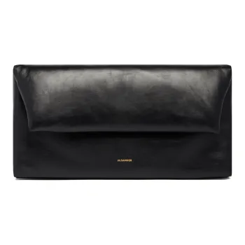 JIL SANDER Leather Clutch Men's Black