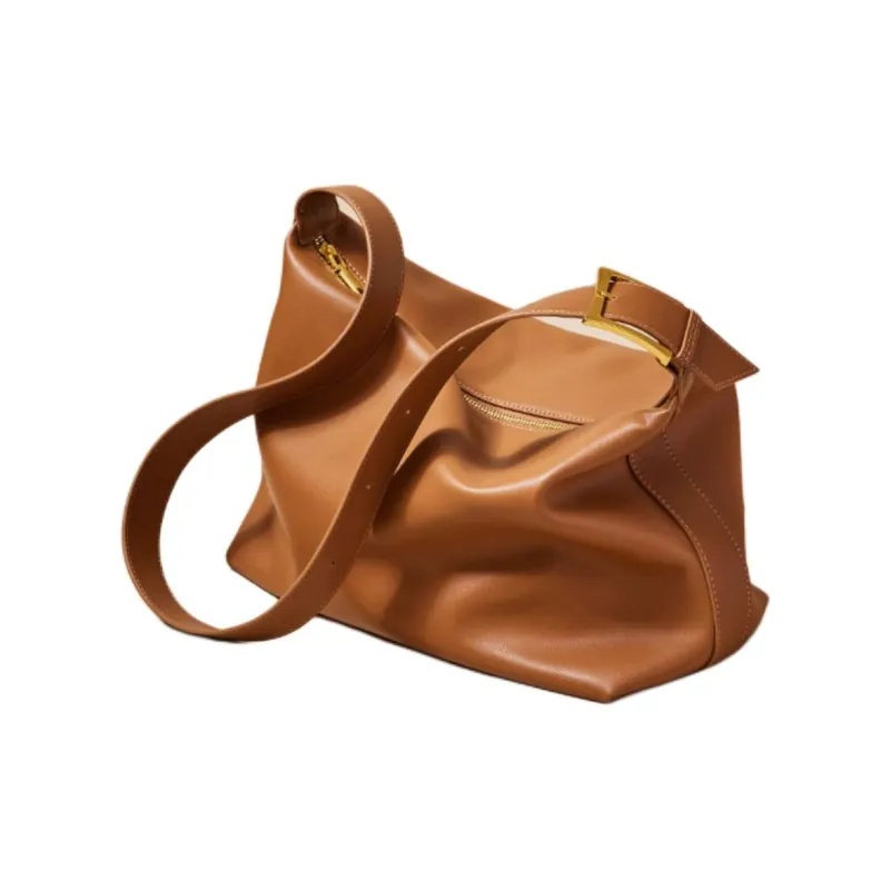 TOUCH MISS Cow Leather Tote Bag Shopping Bag Shoulder Bag Handbag Large Size Women's Multicolor-1