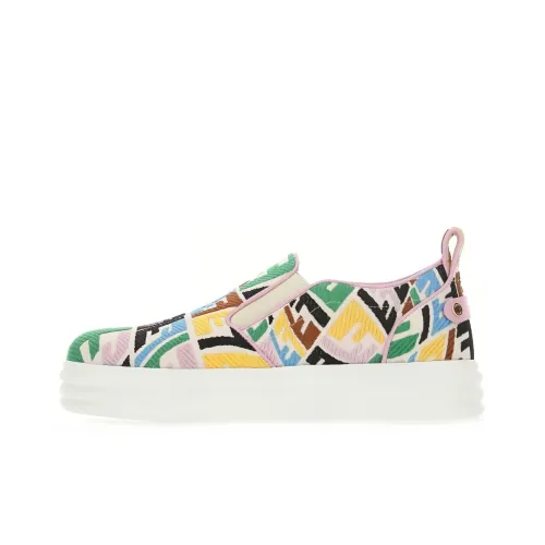FENDI Monogram Stylish Skateboarding Shoes Women's Multicolor