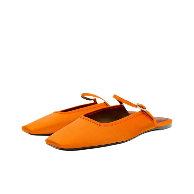 ZARA Wrap-toe Slippers Women's Yellow-1