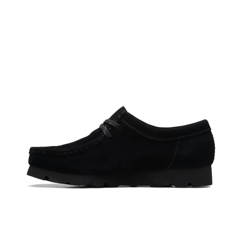 Clarks Originals WALLABEE Low Top Casual Shoes Women's Black-0