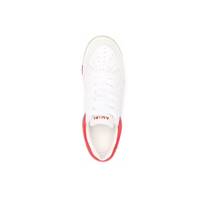 AMIRI Stadium Low White Red-3