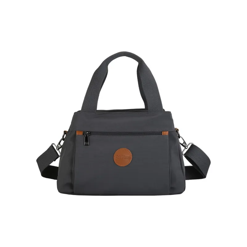 ALOENEY Nylon Fabric Portable Crossbody Bag, Shoulder Bag Women's Khaki/Black/Pink/Green/Gray-14