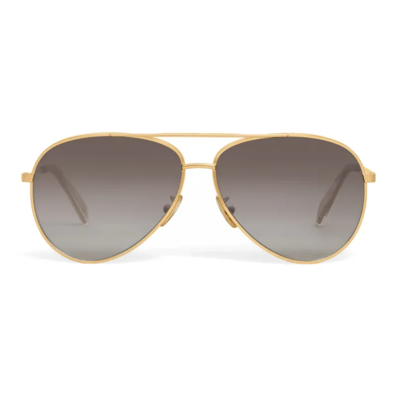 CELINE Metal Frame 01 Sunglasses In Metal With Polarized Lenses-1
