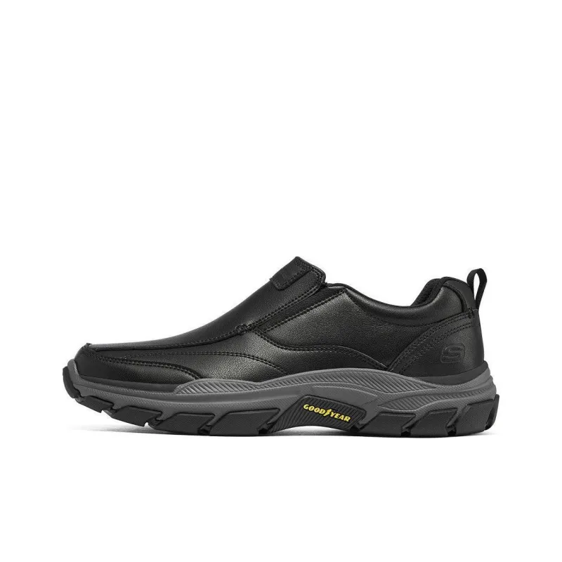 Skechers Respected Shock Absorbers Slip Resistant, Abrasion Resistant, Breathable Low Top Casual Shoes Men's Black-0