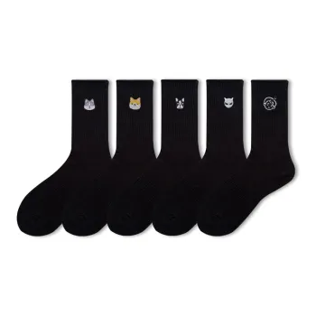 COTTON CHEESE Mid Calf Socks Men's 5 Pack