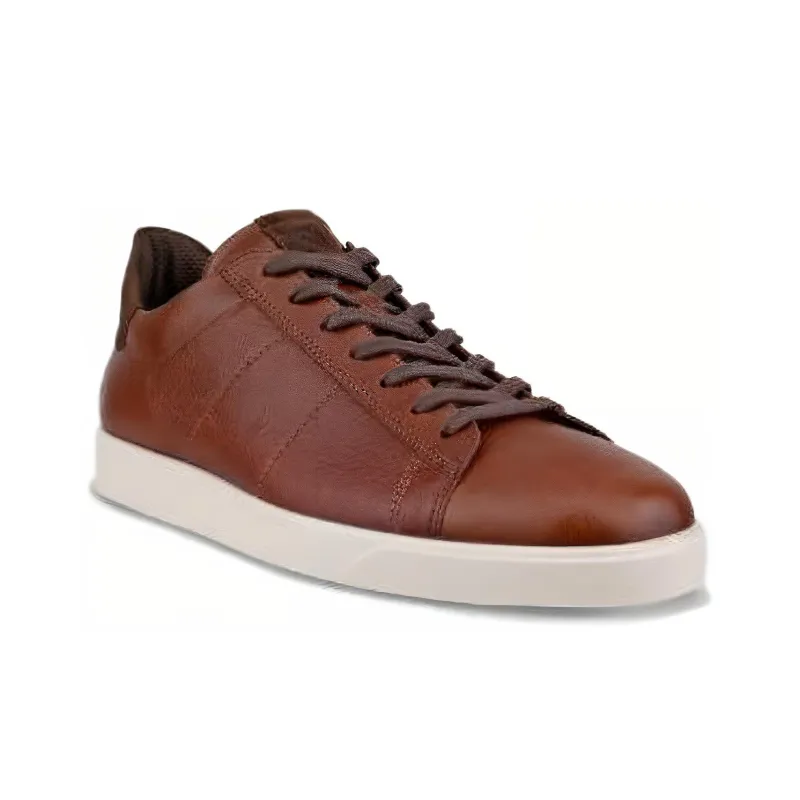 Ecco Low Top Skateboard Shoes Men's Brown-4