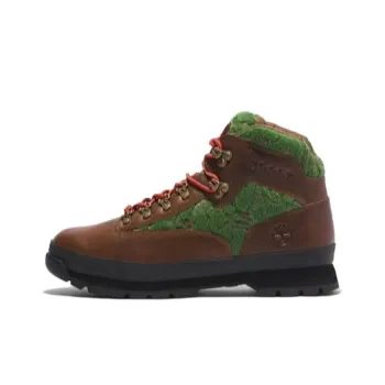 Timberland Euro Hiker Waterproof And Wear resistant Ankle Length Outdoor Boots Low Heel Men's Brown Green