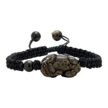 Topgirl Obsidian Jade Bracelets Men's