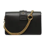 PINKO Cow Leather Shoulder Bag Crossbody Bag Extra Mini Women's Black