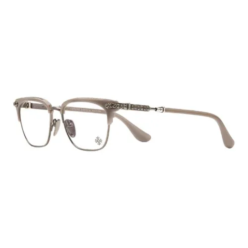Chrome Hearts Plate And Metal Browline Eyeglass Frames Unisex Mist Gray