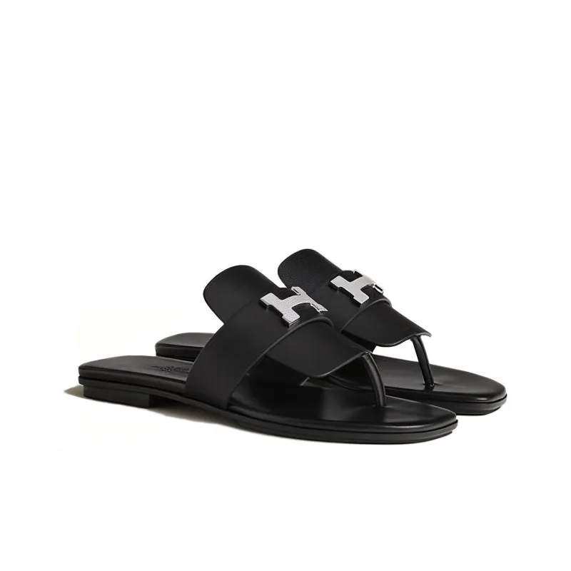 HERMES Galerie Odor Resistant Flip Flops Women's Black-2