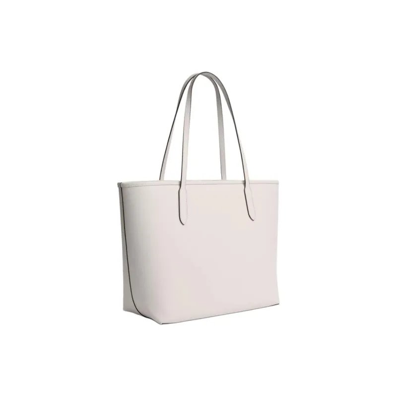 COACH City Leather Tote Bag, Shopping Bag, Shoulder Bag, Handbag Tubas Women's White-1
