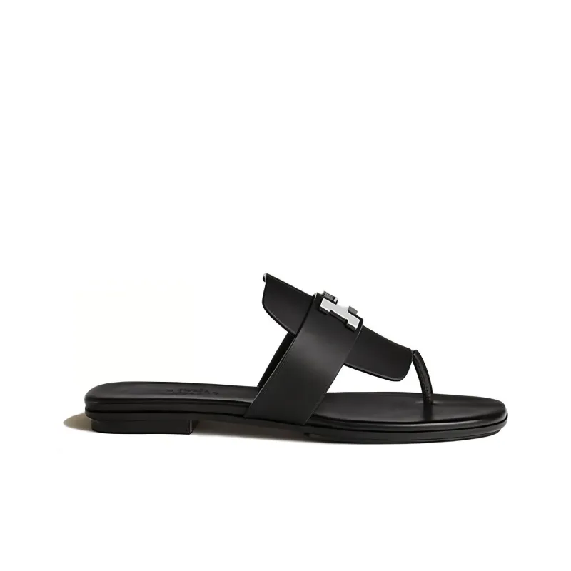 HERMES Galerie Odor Resistant Flip Flops Women's Black-1