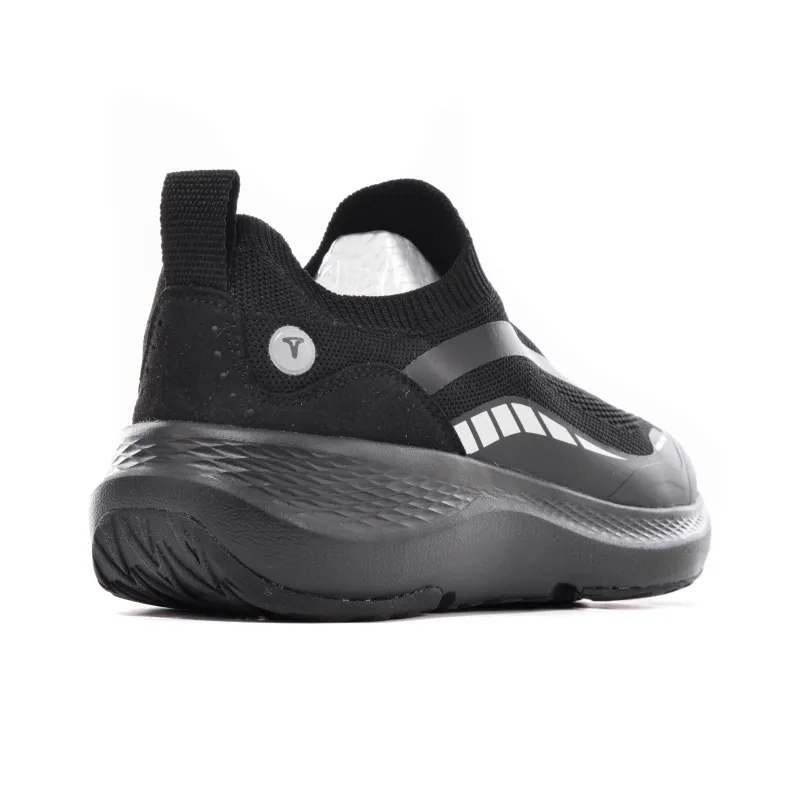 TREEPERI Cushioning, Slip Resistant, Breathable, Lightweight, Height Increasing Low Top Running Shoes Unisex Black-4
