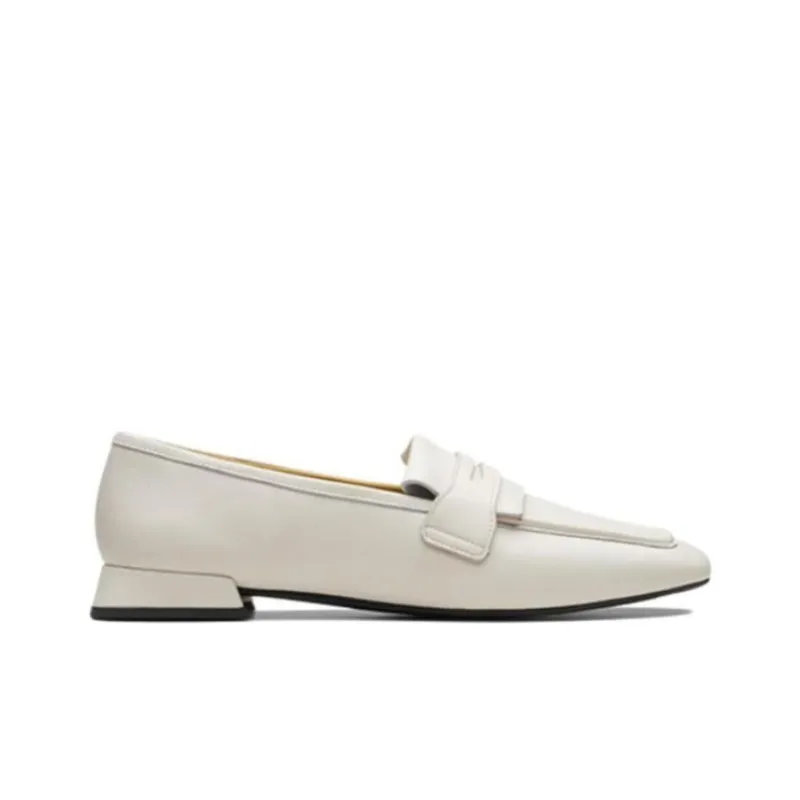 Clarks Light Dance Collection Casual Single Shoes Women's White-1