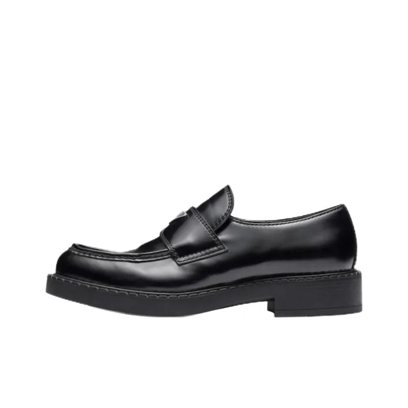 PRADA 35mm Loafer Black Brushed Leather-1