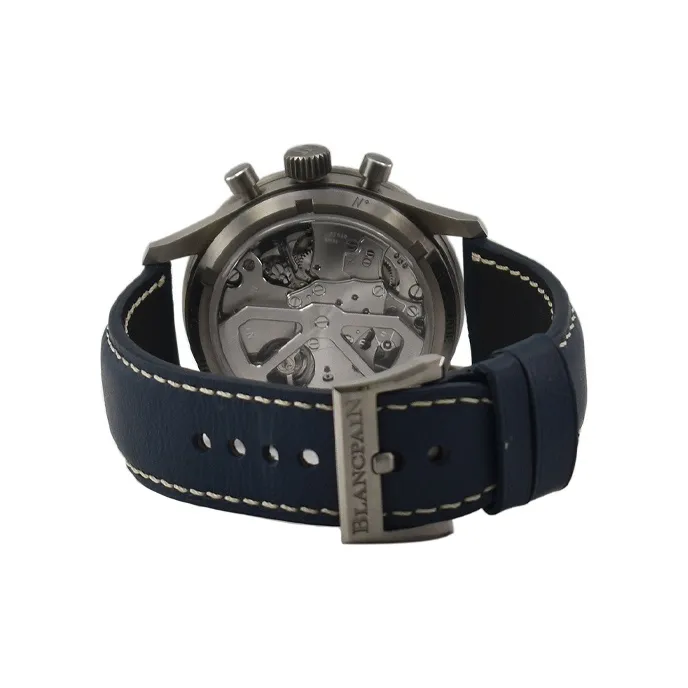BLANCPAIN AIR COMMAND Collection Automatic Mechanical Movement Unisex Watch Blue Dial Leather Watch Bands-3