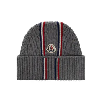 Moncler Logo Patch Knitted Beanie