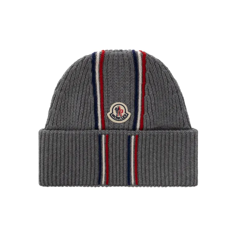 Moncler Logo Patch Knitted Beanie-0