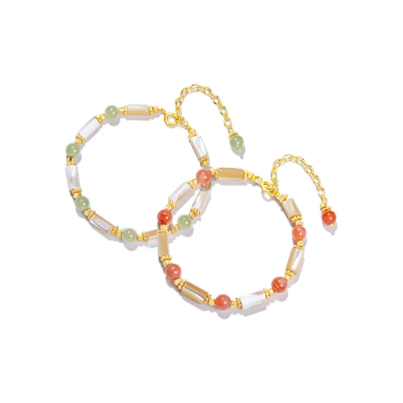 Far Mountain Joe Hetian Jade Bracelets Women's Pale Greenish White Jade-2