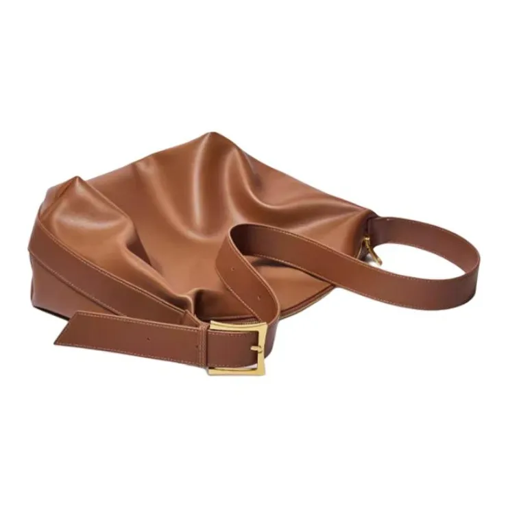 TOUCH MISS Cow Leather Tote Bag Shopping Bag Shoulder Bag Handbag Large Size Women's Multicolor-6