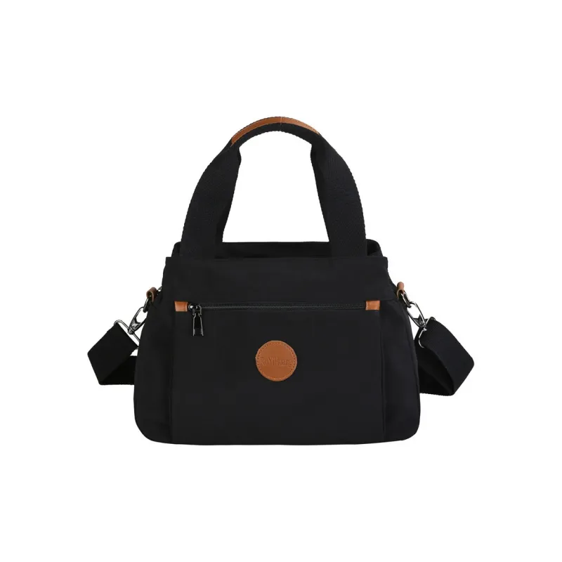 ALOENEY Nylon Fabric Portable Crossbody Bag, Shoulder Bag Women's Khaki/Black/Pink/Green/Gray-4