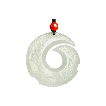 GOLDFISH ALLEY Pendants Pale Greenish White Jade Unisex