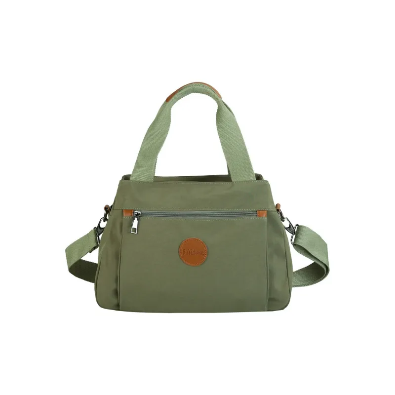 ALOENEY Nylon Fabric Portable Crossbody Bag, Shoulder Bag Women's Khaki/Black/Pink/Green/Gray-12